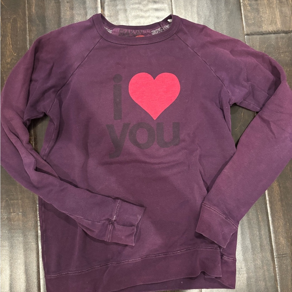 Freecity Purple Sweatshirt with Red Heart